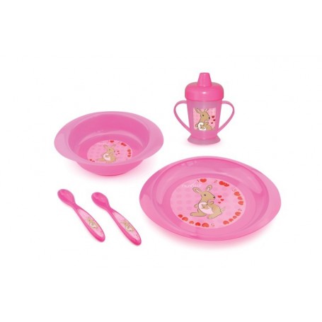 Set de masa pentru copii mici 4 buc pink - 1495