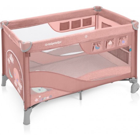 Patut Pliabil cu 2 nivele Baby Design Dream Regular Pink 2019