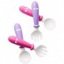 Set Lingurite si Furculite pentru bebelusi BabyBjorn (4 bucati), Pink/Purple
